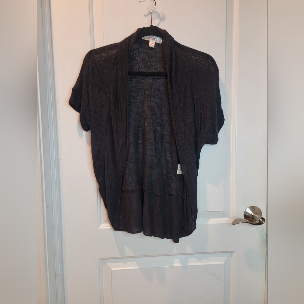 Decree Black Sheer Shrug Size Large